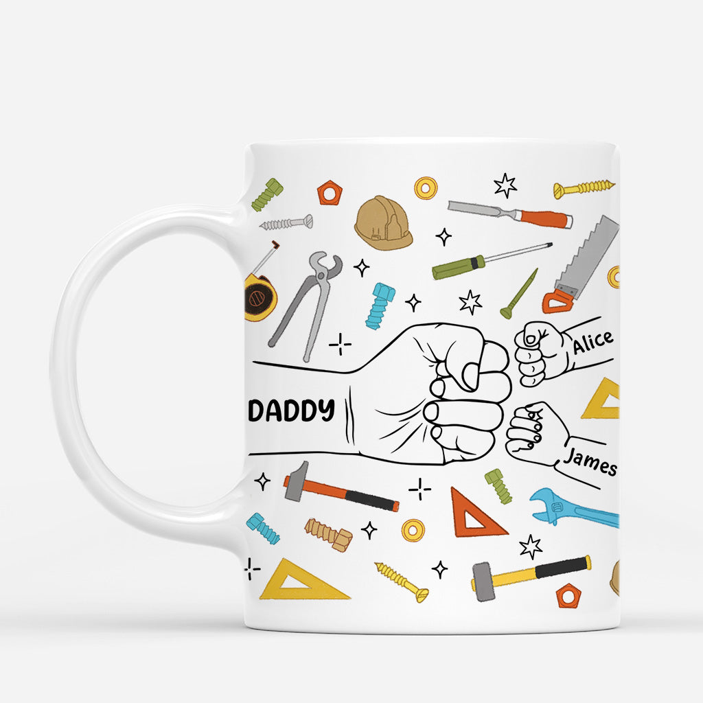 4786MUS1 personalized dad mug gift daddy and kids design 4786MKKTB