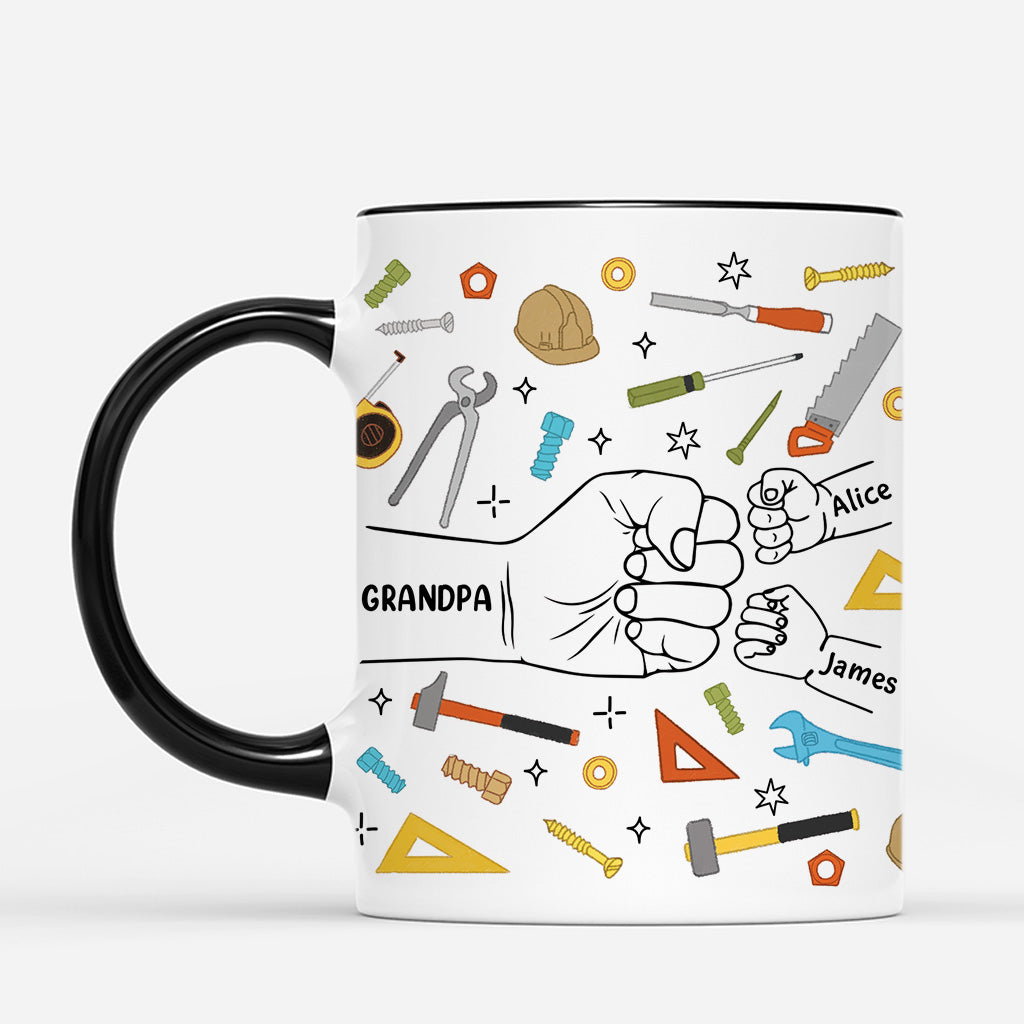 4786MUS2 personalized dad mug gift daddy and kids design 4786MKKTB