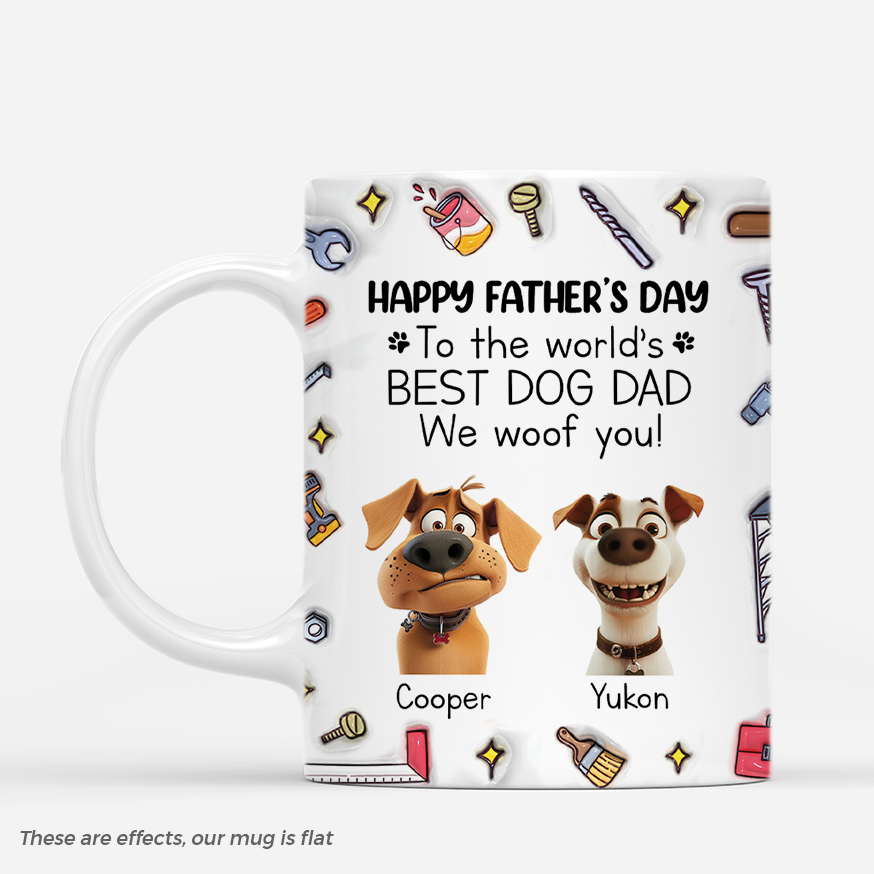 4793MUS1 3d printing effect custom dog dad gift best dog dad ever mug  4793M8T5C