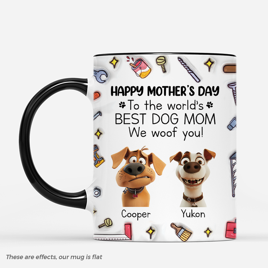 4793MUS2 3d printing effect custom dog dad gift best dog dad ever mug  4793M8T5C