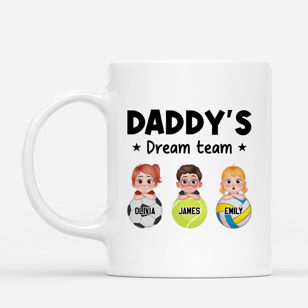 4794MUS1 personalized gift for dad dad dream team mug 4794MKYMB
