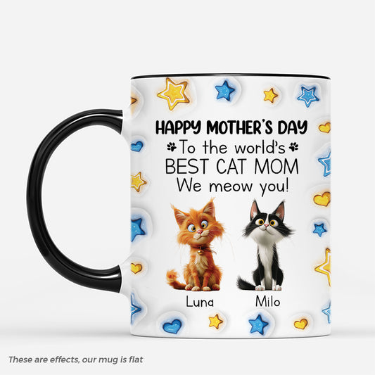 4797MUS2 3d printing effectpersonalized cat dad fathers day 3d mug 4797M8T5D