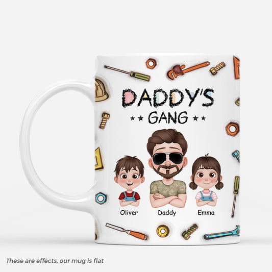 4798MUS1 3d printing effectcustom daddys tool gang 3d mug