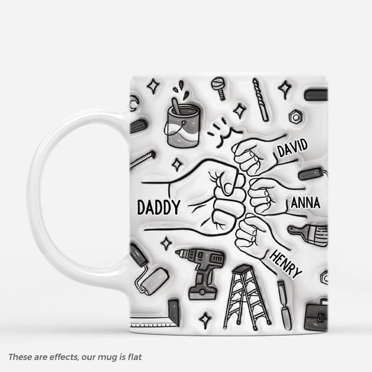 4799MUS1 3d printing effectpersonalized dad kids 3d mug 4799M