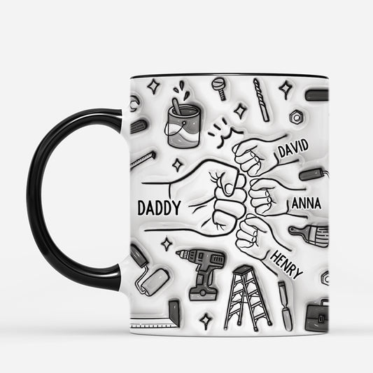 4799MUS2 3d printing effectpersonalized dad kids 3d mug 4799M