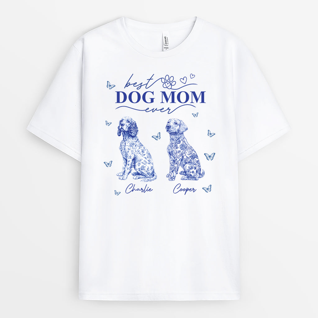 4803AUS1 custom dog mom present chinoiserie toile t shirt 4803A5KTC