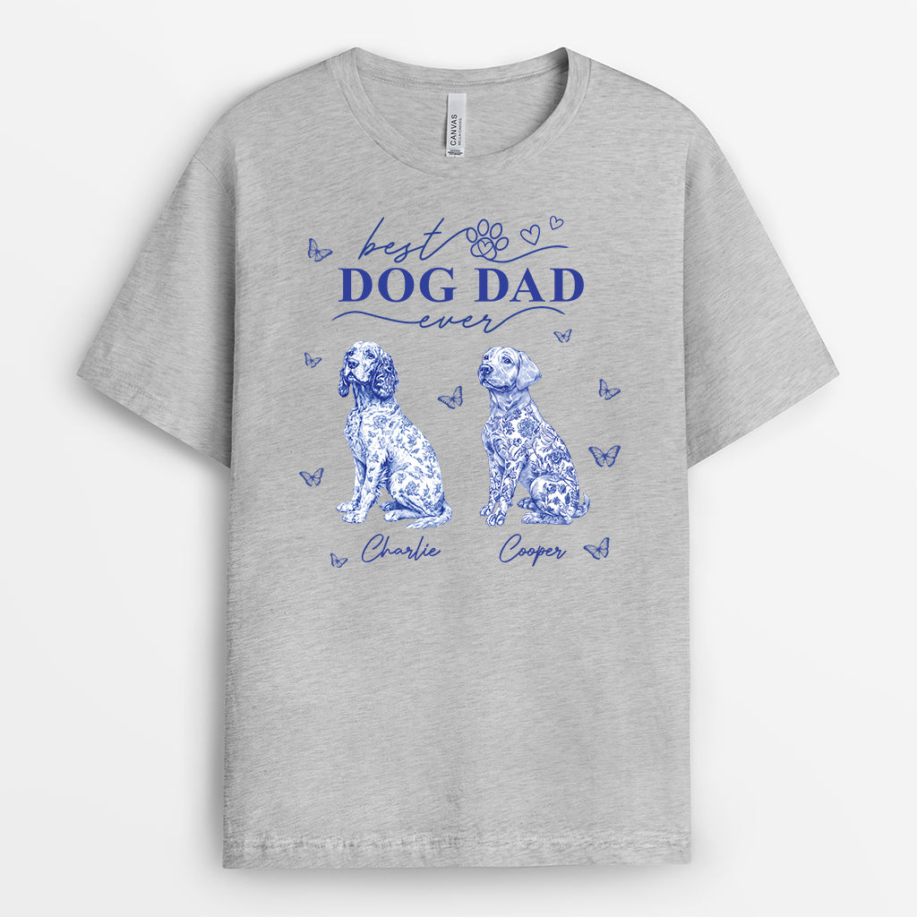 4803AUS2 custom dog mom present chinoiserie toile t shirt 4803A5KTC
