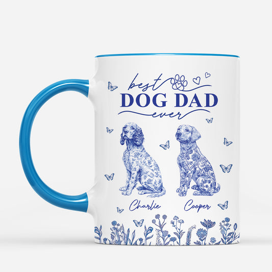 4803MUS2  personalized gifts for dog moms chinoiserie toile mug 4803M5KTC