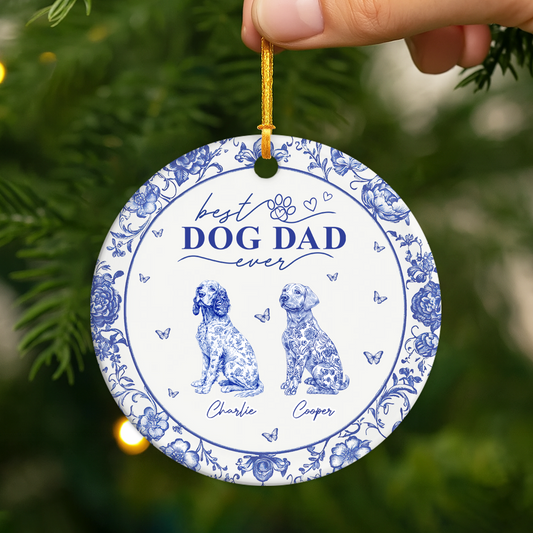 4803US2 custom christmas gifts for dog lovers ceramic dog ornaments_ 4803