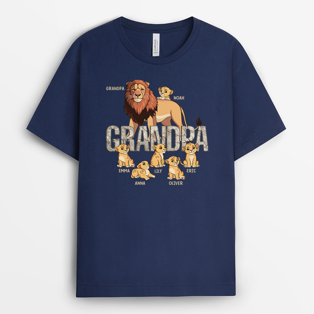 4812AUS2 custom dad presents lion dad t shirt 4812A6L5B