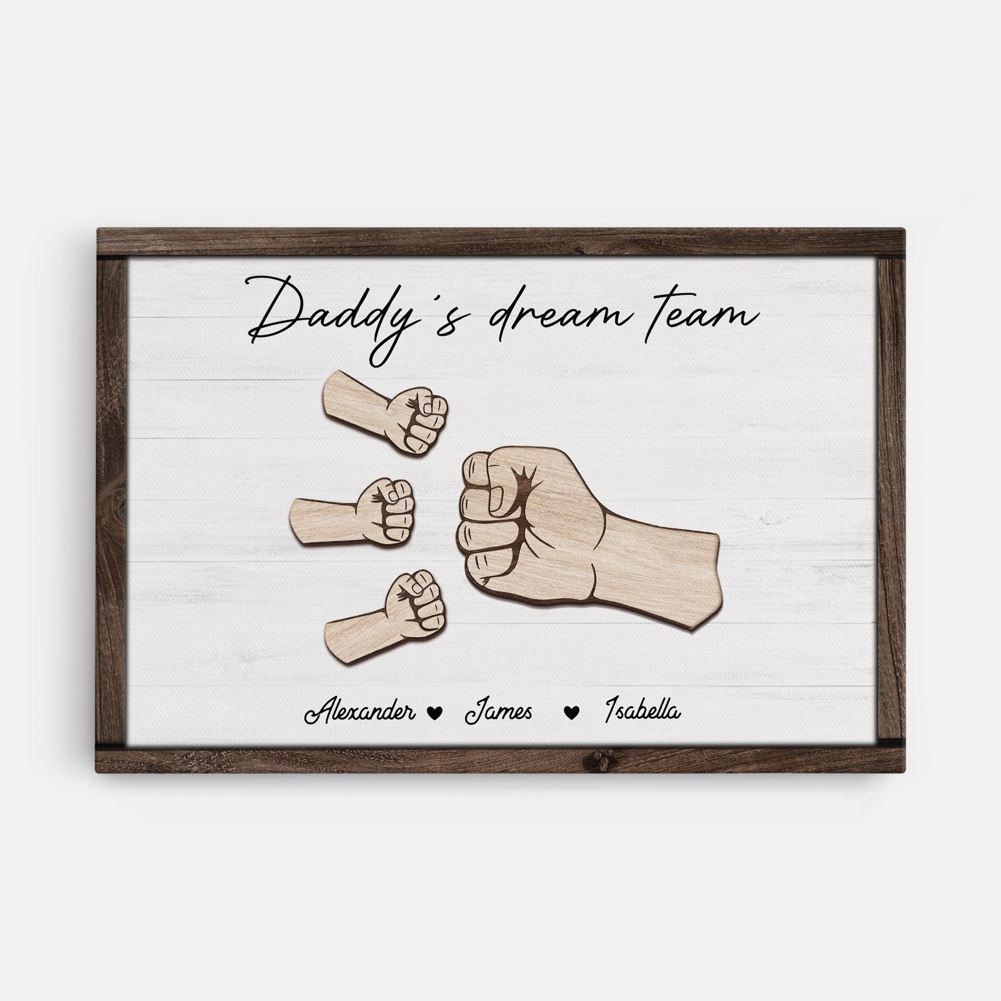 4815CUS1 personalized gifts for dads daddys dream team wooden canvas 4815C6Q5B_ded32fd2 a9e6 4760 bc1c 86478ca746fc
