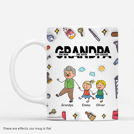 4824US1 3d printing effectpersonalized grandad present man myth legend mug 4824