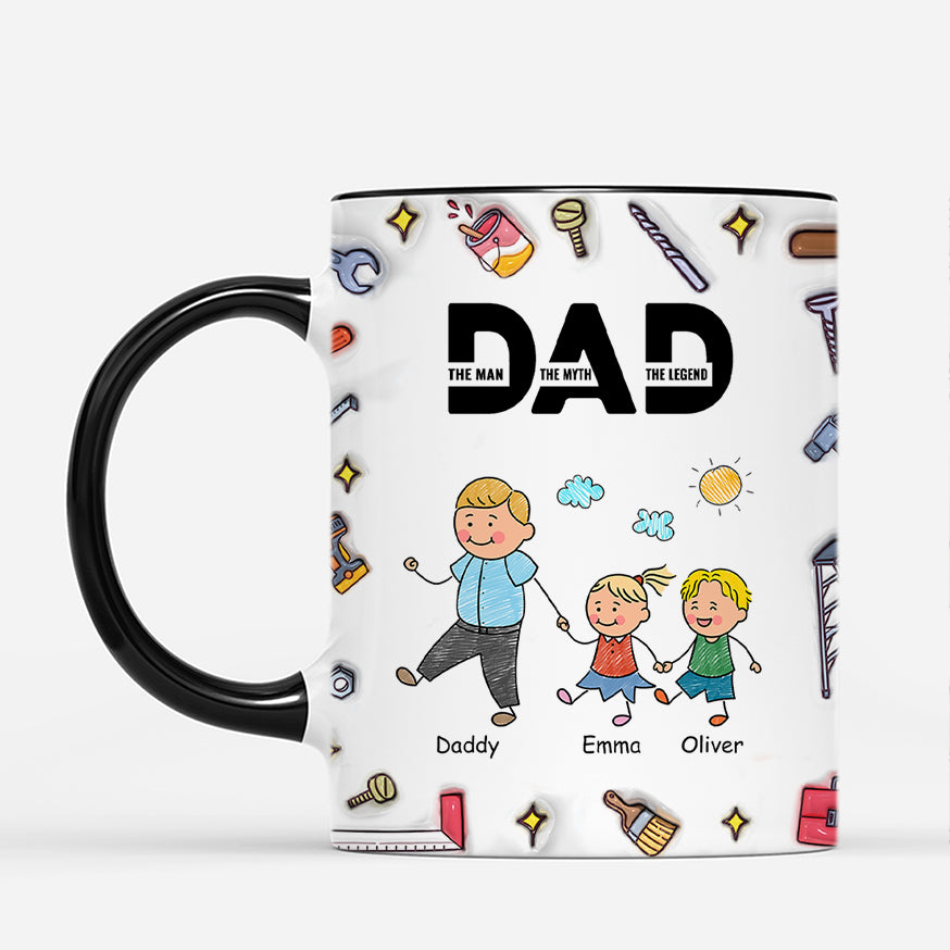 4824US2 3d printing effectpersonalized grandad present man myth legend mug 4824