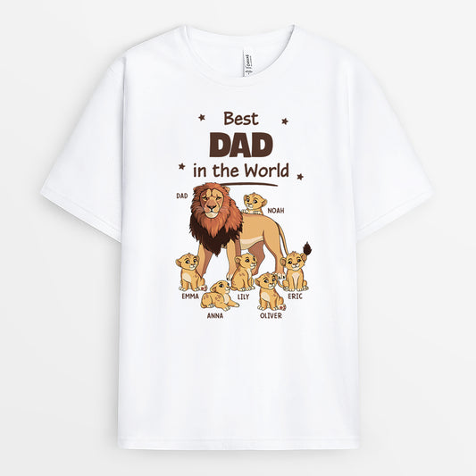 4829AUS1  personalized dad gifts best lion daddy in the world t shirt 4829A5L8B