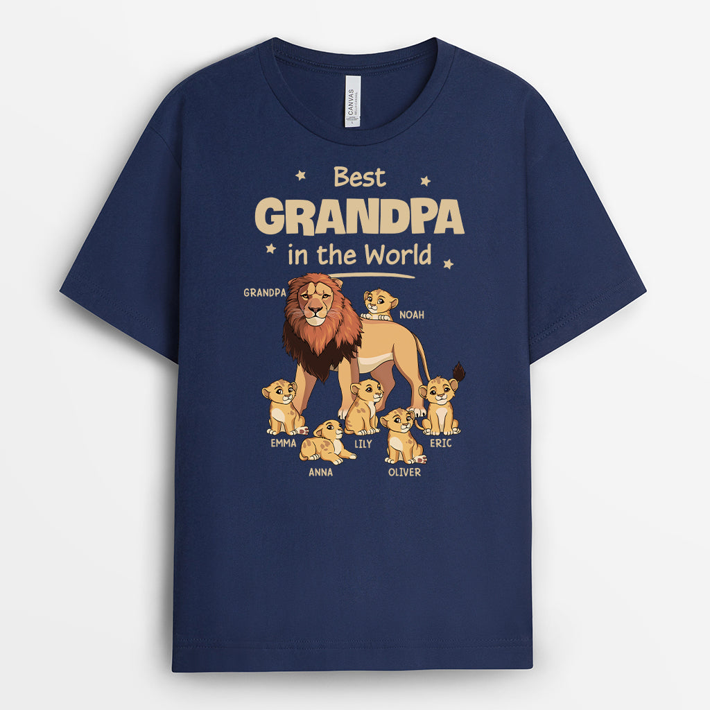 4829AUS2  personalized dad gifts best lion daddy in the world t shirt 4829A5L8B_79660938 fe5c 4501 b865 2ea708237a17