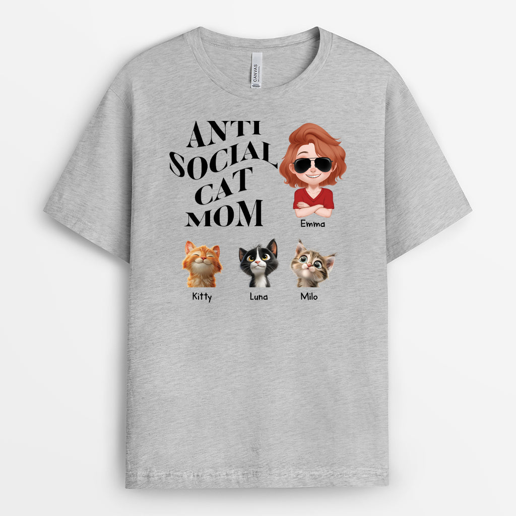 4830AUS2 personalized cat dad t shirt anti social cat apparel 4830AKYAD