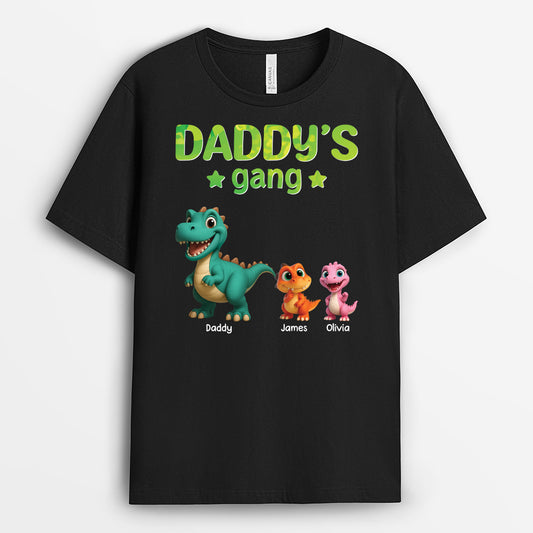 4837AUS1 personalized gifts for dad dinosaur daddys gang t shirt 4837AKT5B