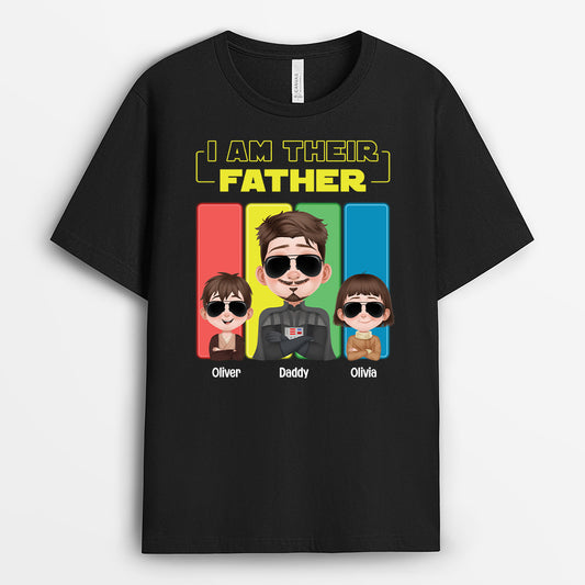 4845AUS1 personalized gifts for dad i am their father t shirt 4845AKH0B