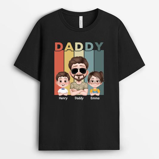 4846AUS1 custom gifts for dad super daddy t shirt 4846A3T0B