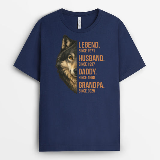 4848AUS2 personalized gifts for dad wolf daddy legend t shirt 4848AK8AB