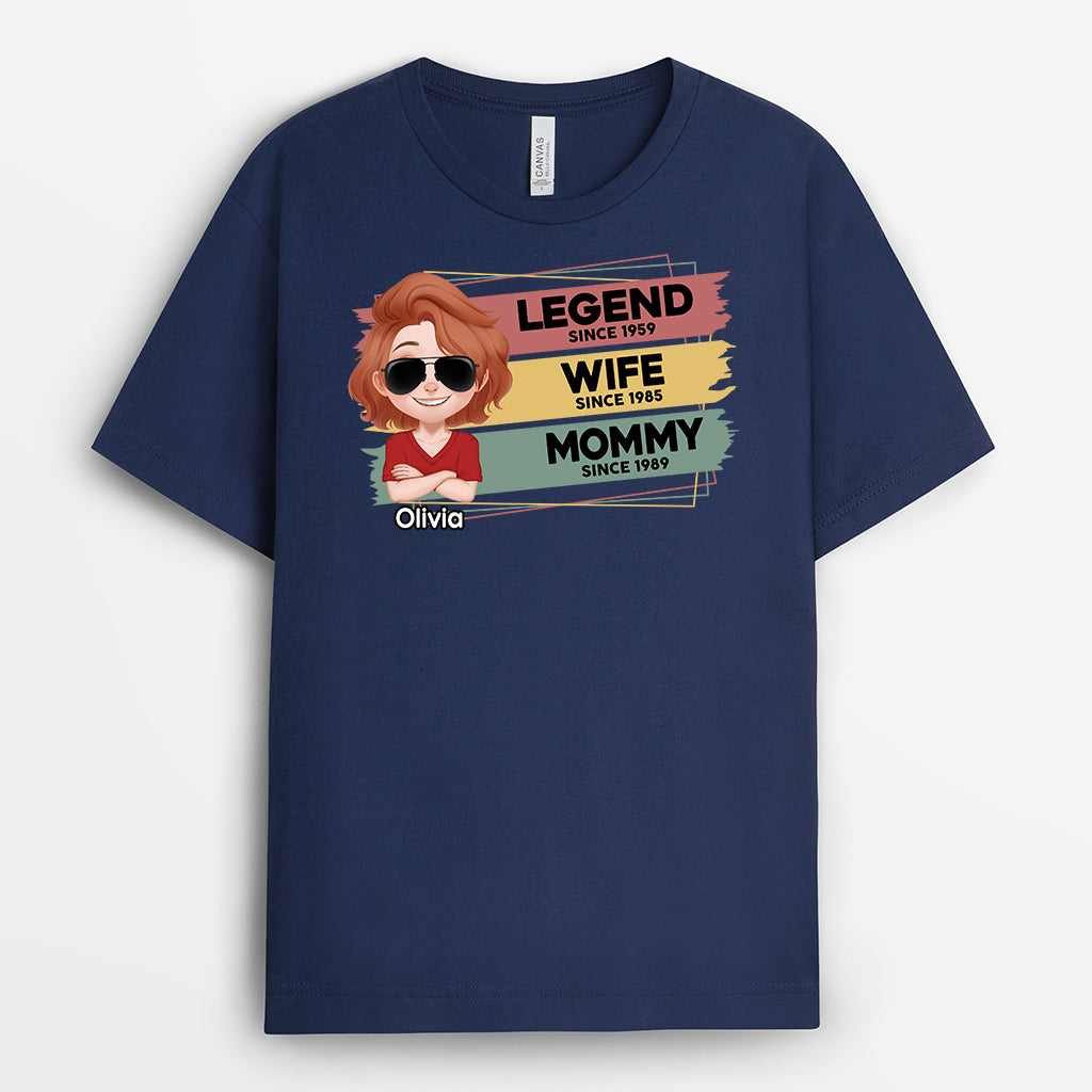 4854AUS2 personalized gift for daddy legend since t shirt 4854A36TB