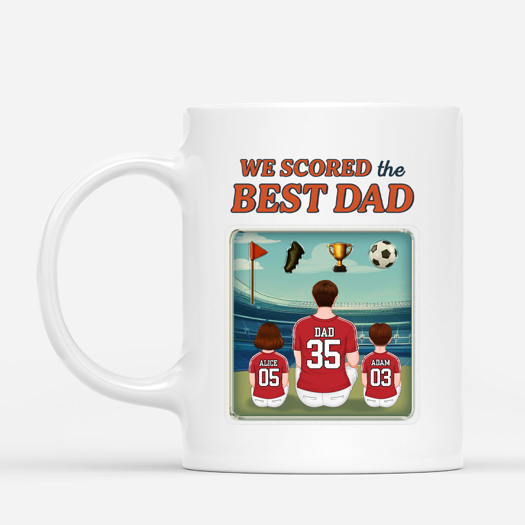 4860MUS1 personalized mug for dad we scored the best dad  4860M3YAB