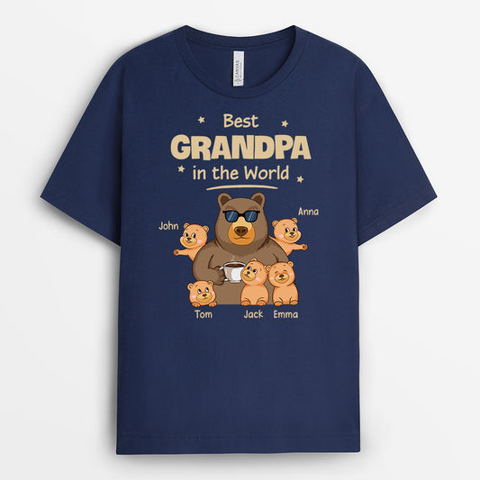 4863AUS2 personalized t shirt for dad best daddy bear in the world shirt 4863A8L8K