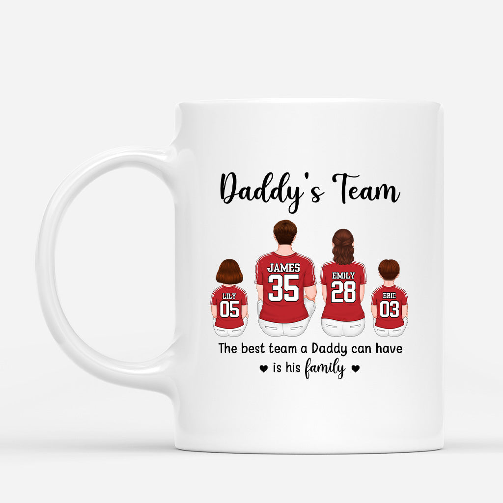 4866MUS1 personalized gifts for dad daddys family team mug 4866M6YMB