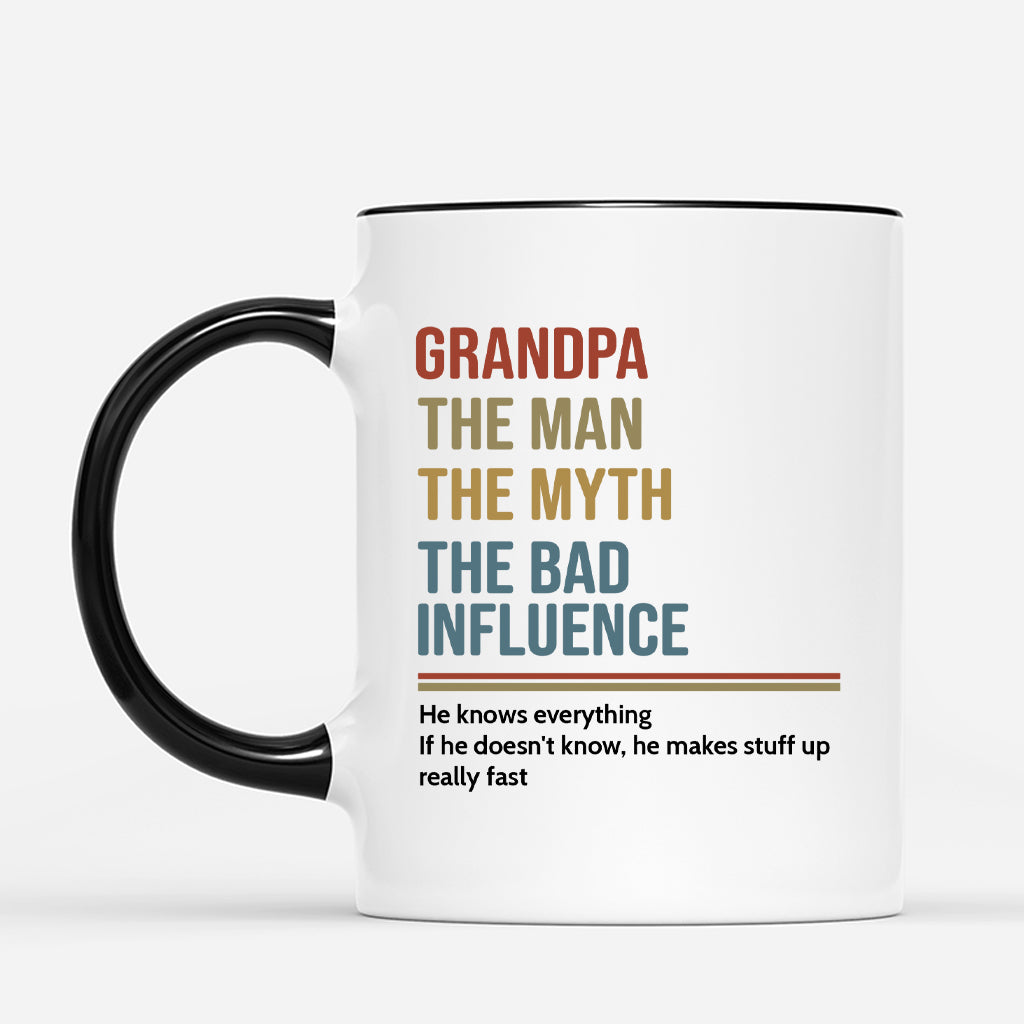 4868MUS2 custom funny dad gifts man myth bad influence vintage mug 4868M6YAB