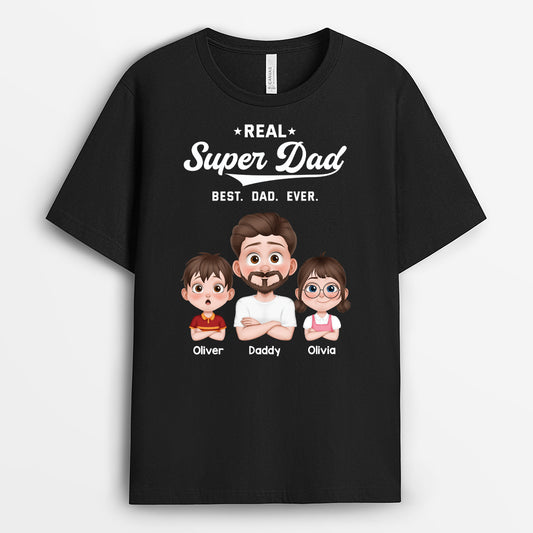4871AUS1 personalized gifts for dad real super dad t shirt 4871A6GAB