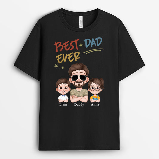 4874AUS1 personalized apparel for dad best daddy ever t shirt 4874A5T0B