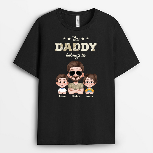 4880AUS1 personalized t shirt for dad this daddy belongs to cool kids 4880A5H0B
