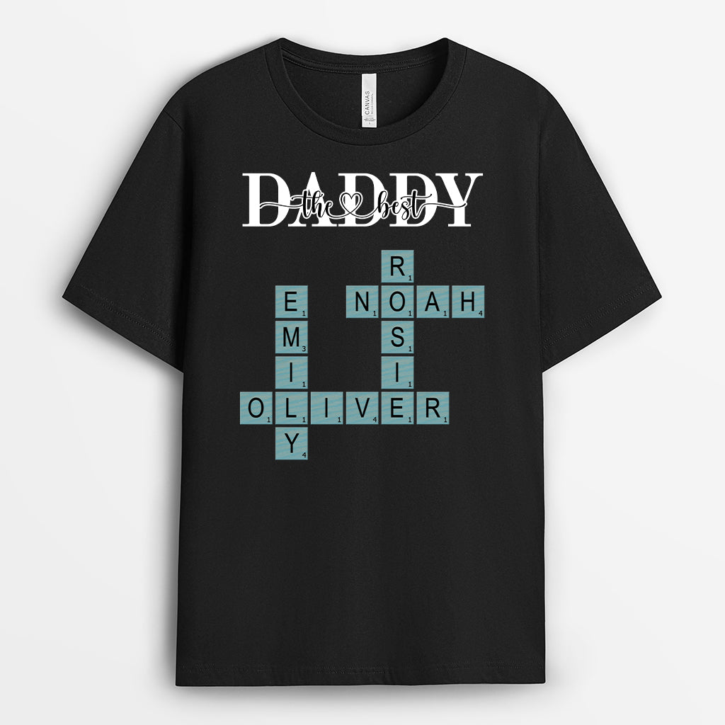4884AUS1 personalized t shirt for dad best daddy crossword t shirt 4884AKM5B