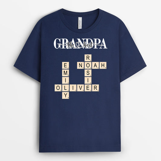 4884AUS2 personalized t shirt for dad best daddy crossword t shirt 4884AKM5B