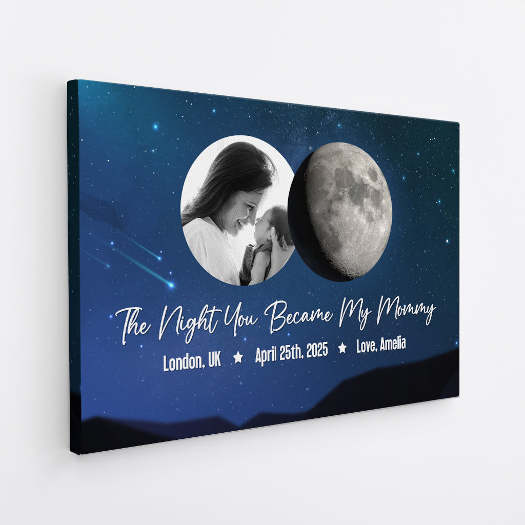 4893CUS2  personalized gifts for dad night you became my daddy canvas 4893C5Q5B