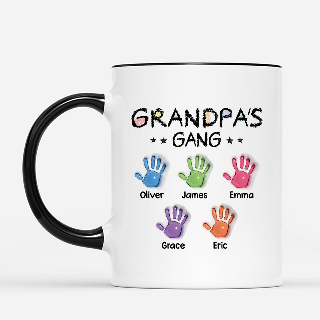 4897MUS2 3d printing effectcustom gifts for dad handprint daddys gang 3d mug 4897M8Q5B