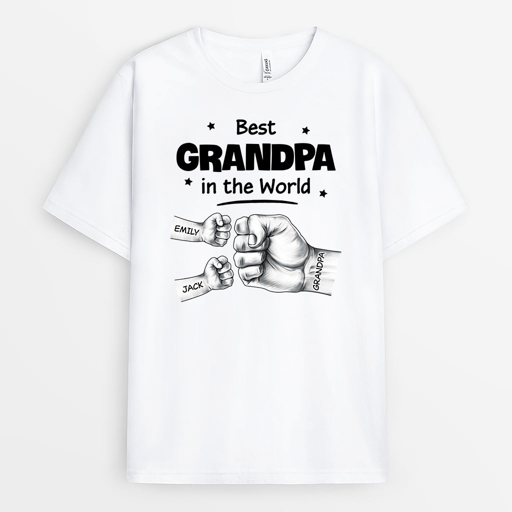 4903AUS2 personalized t shirt for dad best daddy in the word 4903A5T7B