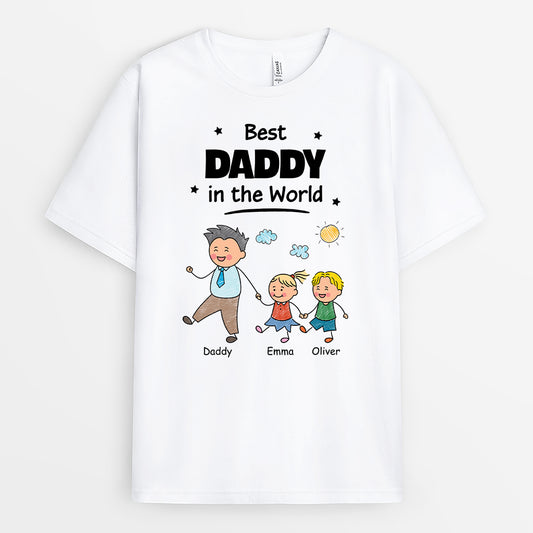 4904AUS1 personalized dad gifts the best daddy in the world t shirt 4904A