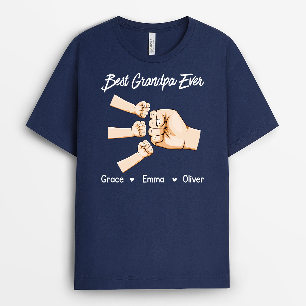4912AUS2 custom dad gift best daddy ever fist bump t shirt 4912A8I7B
