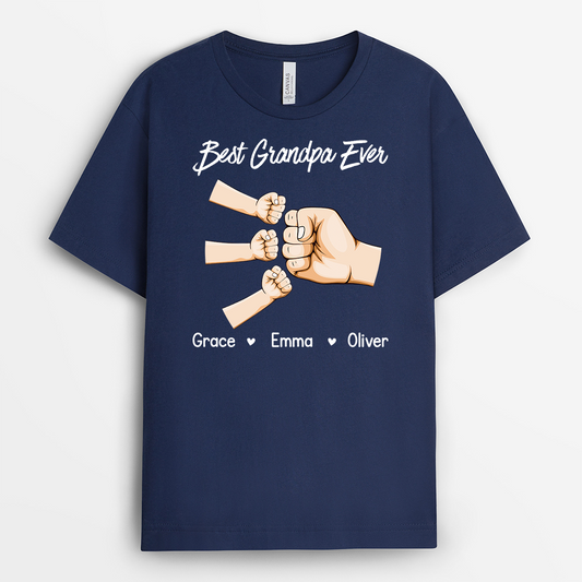4912AUS2 custom dad gift best daddy ever fist bump t shirt 4912A8I7B