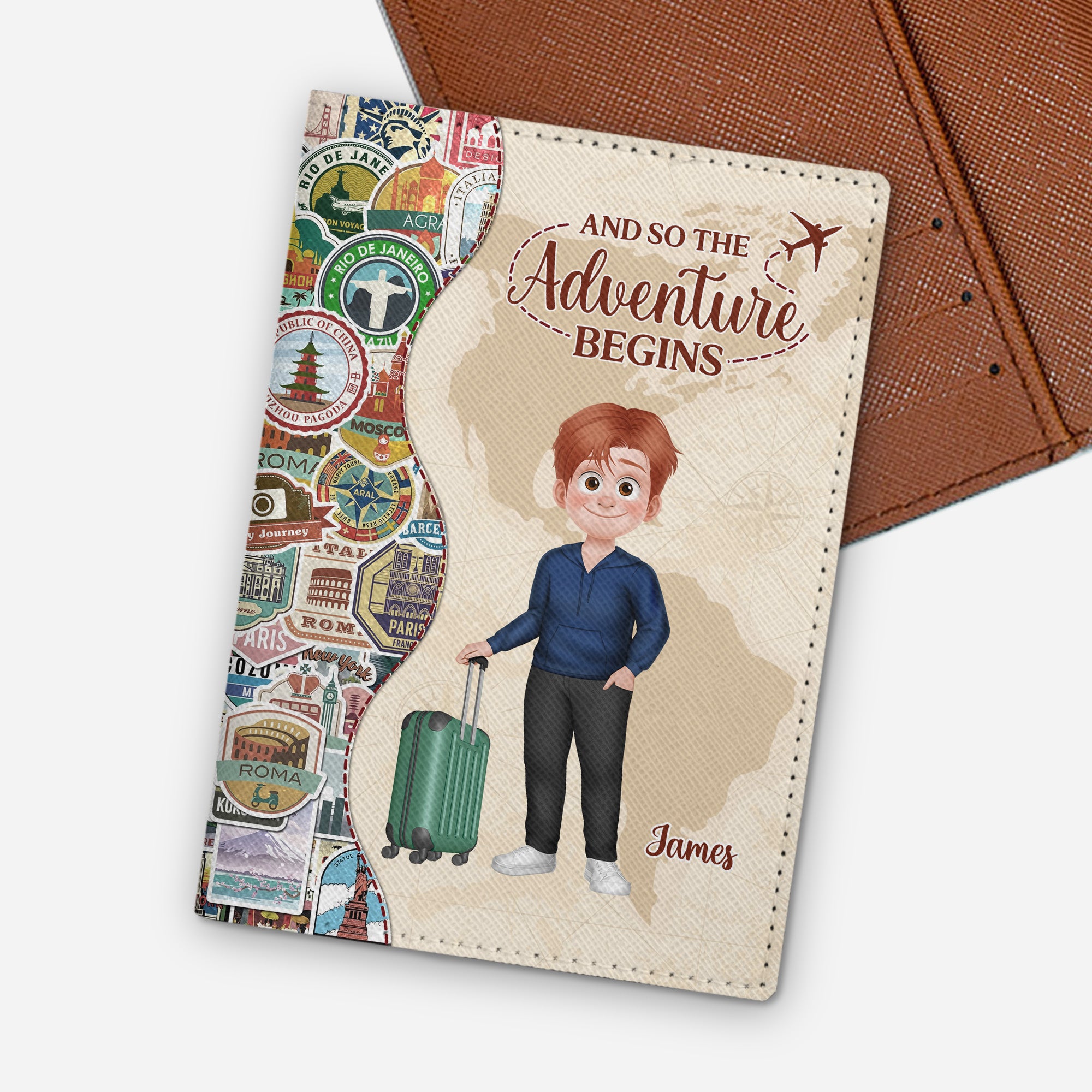 4940OUS1 personalized travel gifts for him and so the adventure begins passport cover_ 4940O8MMB