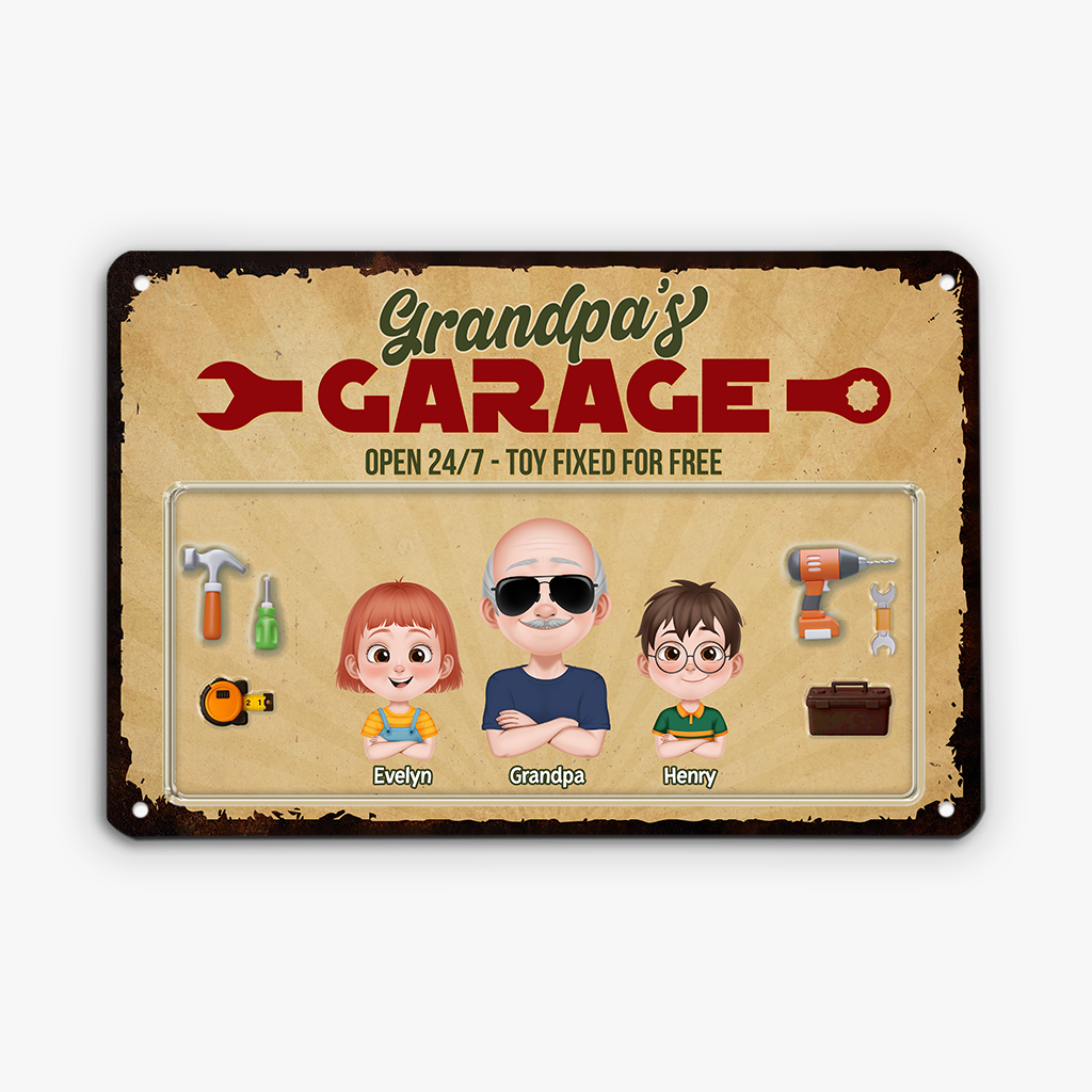 4972EUS2 Custom Metal Garage Signs Unique Gifts for Dad
