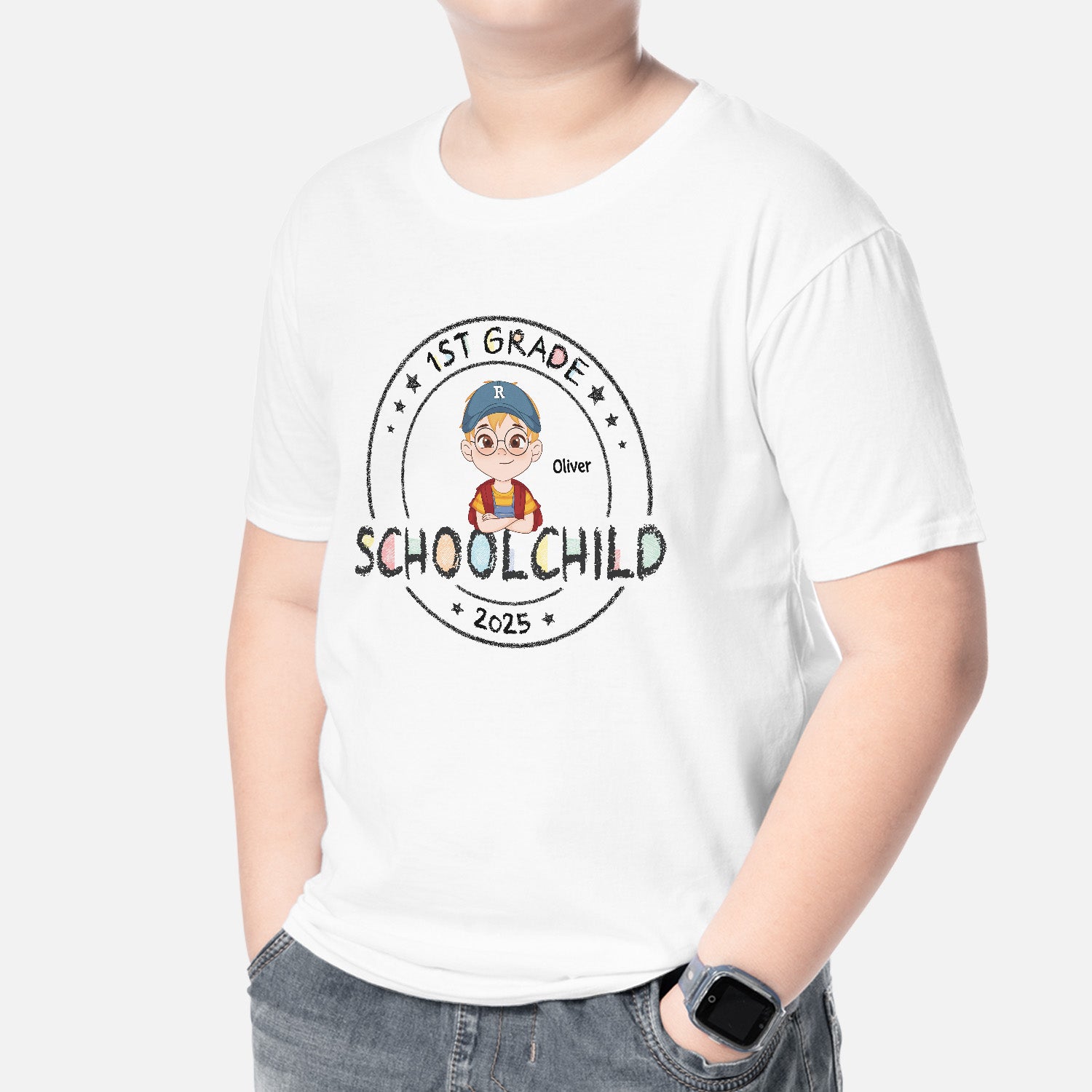 4985AUS2 personalized gifts for children_ back to school shirt 4985ATQ8K