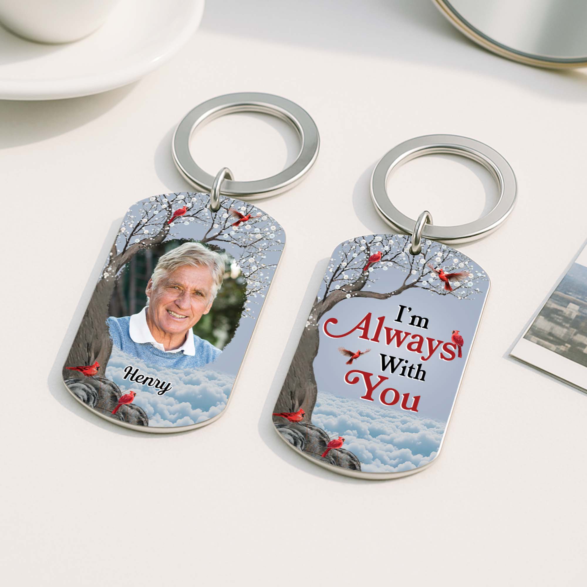 5015JUS2 custom memorial photo gifts until i see you again_ keychain 5015JKITA