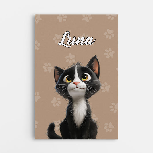 5032CUS1 personalized cat gifts for humans cute cat canvas prints 5032CKK5D