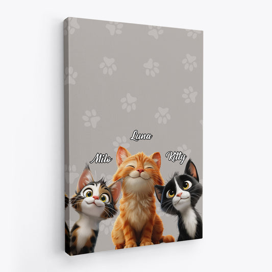 5032CUS2 personalized cat gifts for humans cute cat canvas prints 5032CKK5D