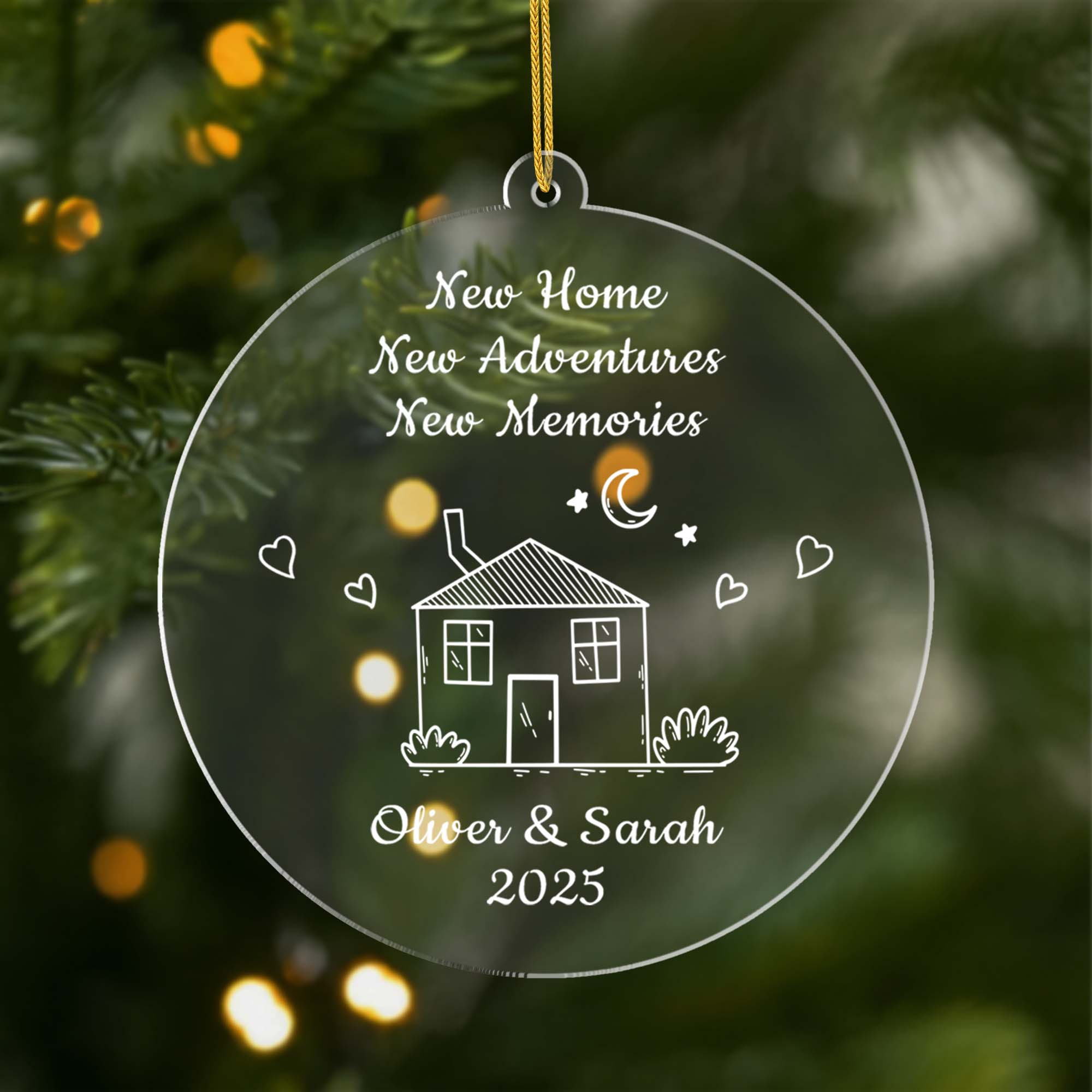 5039OUS1 personalized acrylic ornaments new home gifts for couples 5039OTMNG