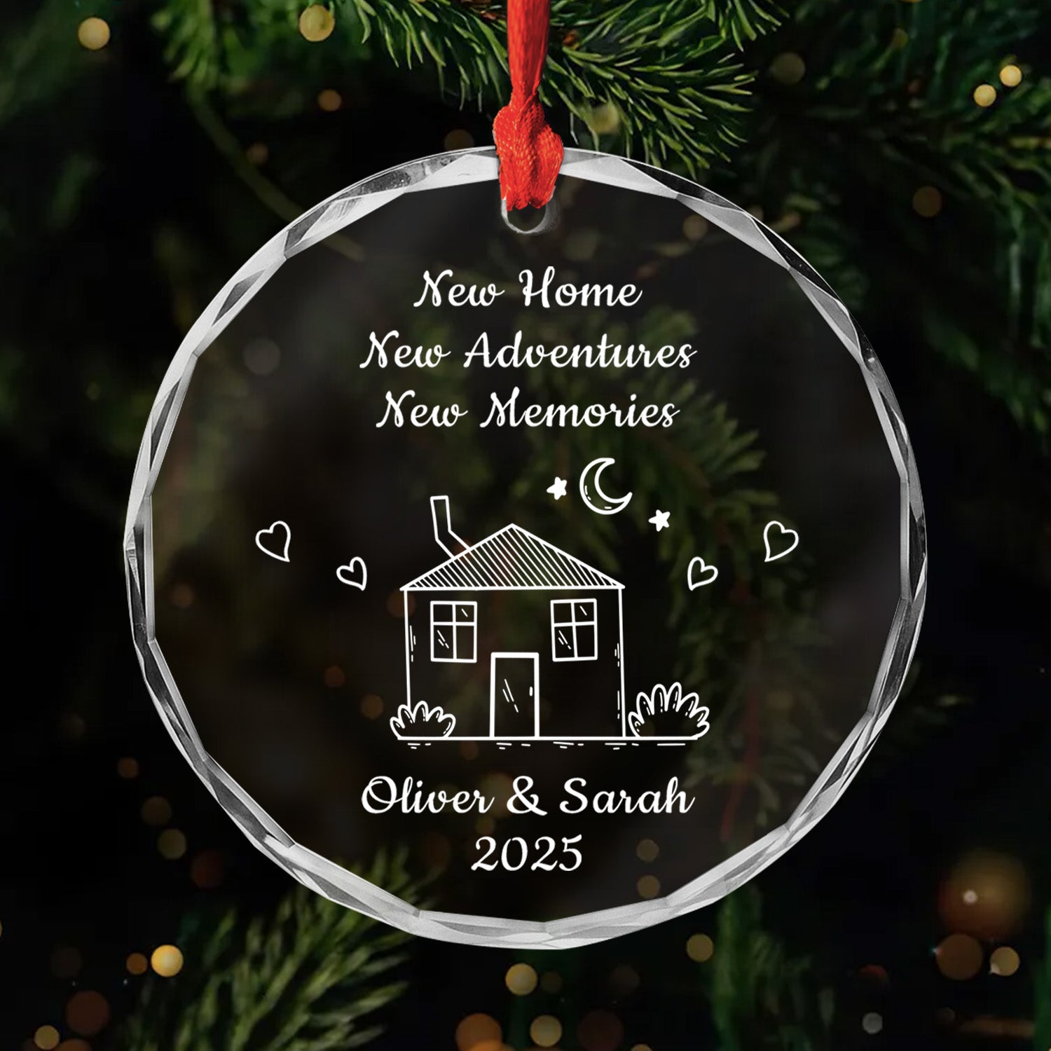 5039OUS1 personalized glass ornaments new home gifts for couples 5039OTMNG