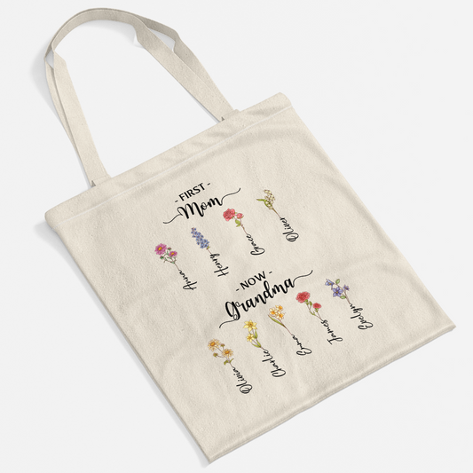 5040BUS2 first_ mom now grandma tote bag personalized grandma gifts 5040bttna_149c63f1 51d1 4529 ae9a 9e6434f3de31