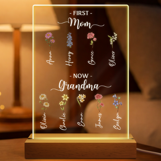 5040LUS first_ mom now grandma night light personalized gifts for grandma 5040lttna